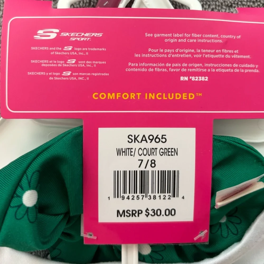 NWT Skechers Sport Girls Tennis Skirt, Tank and Scrunchie